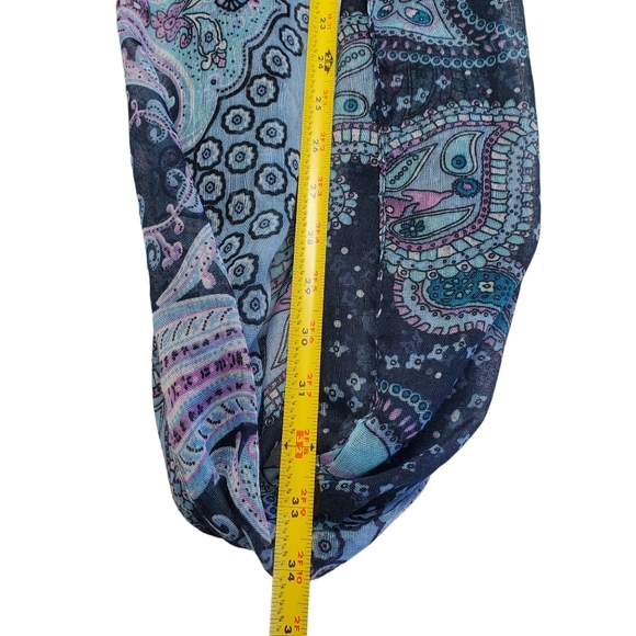 Women's Infinity Scarf Paisley Print Lightweight All Season Scarf - Picture 8 of 12